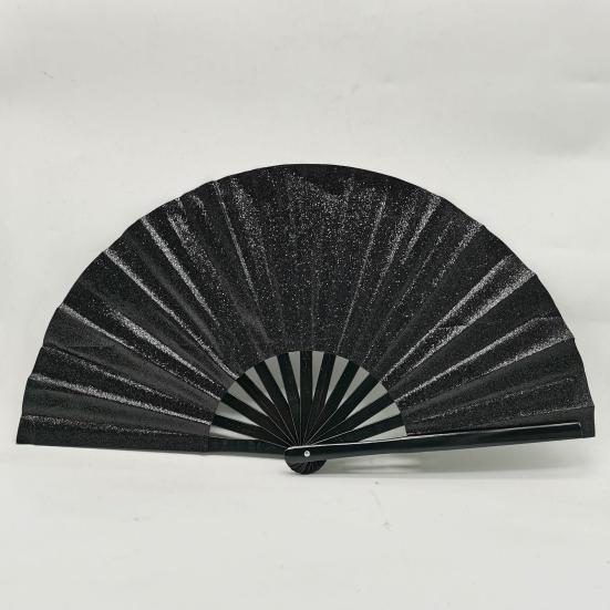 Большой складной блестящий ручной вентилятор с сумкой для хранения, женский сверхлегкий портативный декоративный ручной вентилятор, реквизит для вечеринки в честь косплея