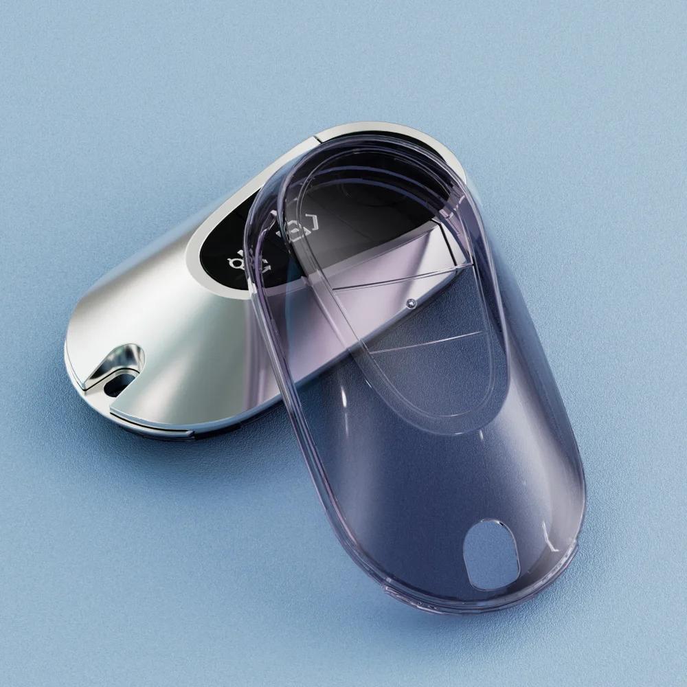 TPU прозрачный чехол для автомобильного ключа для Mercedes Benz 2024 CS Class W206 W223 S350 C260 C300 S400 S450 S500 защитный чехол для ключа