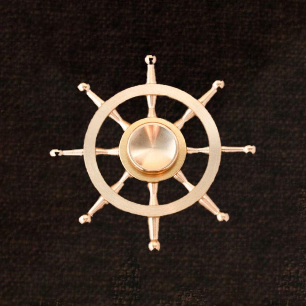 Твердый руль гироскоп украшения ручной работы ручной спиннер украшения латунный руль гироскоп карманная игрушка