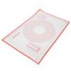 Silicone Baking Mat Reusable Counter Roll Mat Dough Rolling Pastry Mat with Measurement for Pie Crust Pizza CookiesRed