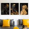 Black Golden Woman Face Body Art Concept Posters Wall Canvas Prints Modern Nordic Figure Painting Living Room Home Decor Picture