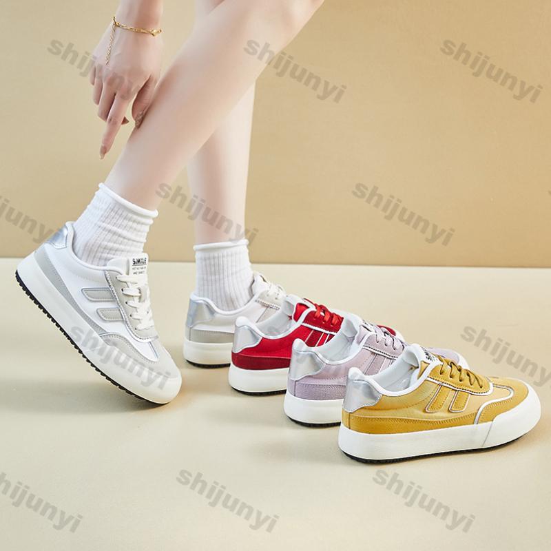 Fashion Women Shoes 2025 Spring Autumn New Breathable Non Slip Platform Sneakers Fashion Comfortable Height Increase Lace-up Casual Shoe