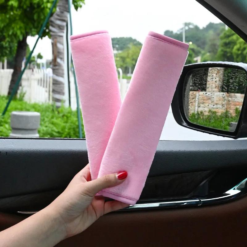 2pc Universal Car Safety Belt Cover Adjustable Seat Belt Cover Shoulder Strap Covers Car Shoulder Protector Pad Auto Accessories