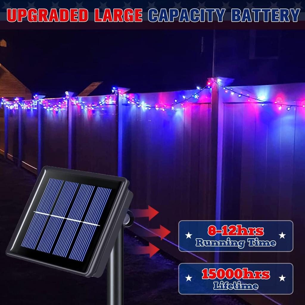 Outdoor Solar String Lights 50/100 LEDs Twinkle Lights with 8 Modes Waterproof Fairy Lights for Christmas Wedding Garden Decor