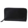 Черный длинный кошелек с кошельком для монет. Круглая молния. Натуральная кожа. Etica Black [Label]. Мужской. BL-620314-10.