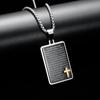 Hnsp 316l Stainless Steel Tag Cross Necklace Pendant For Men Chain High Quality Jewelry