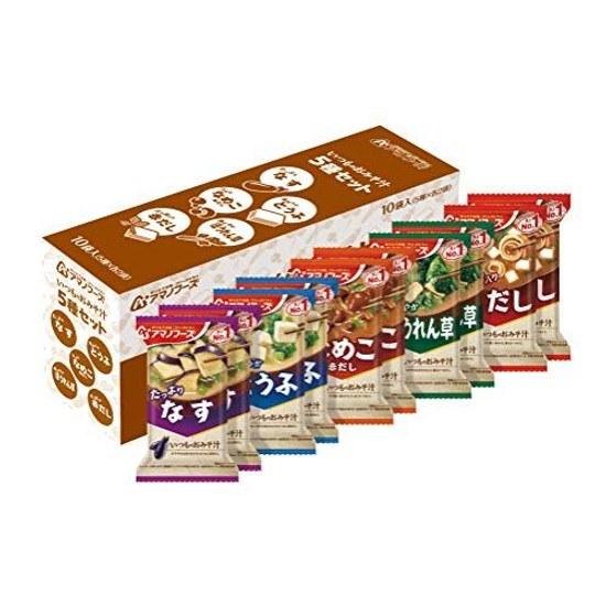 Набор супа мисо Amano Foods Regular, 5 видов, 10 порций