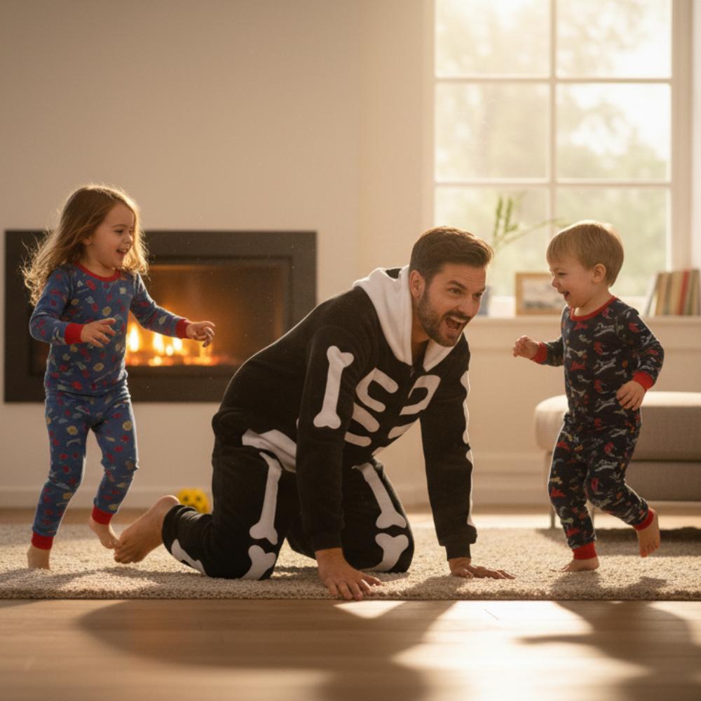 Kigurumi skeleton onesie costume St. Andrew's Day pajamas adult m Onesie skeleton costume - XL