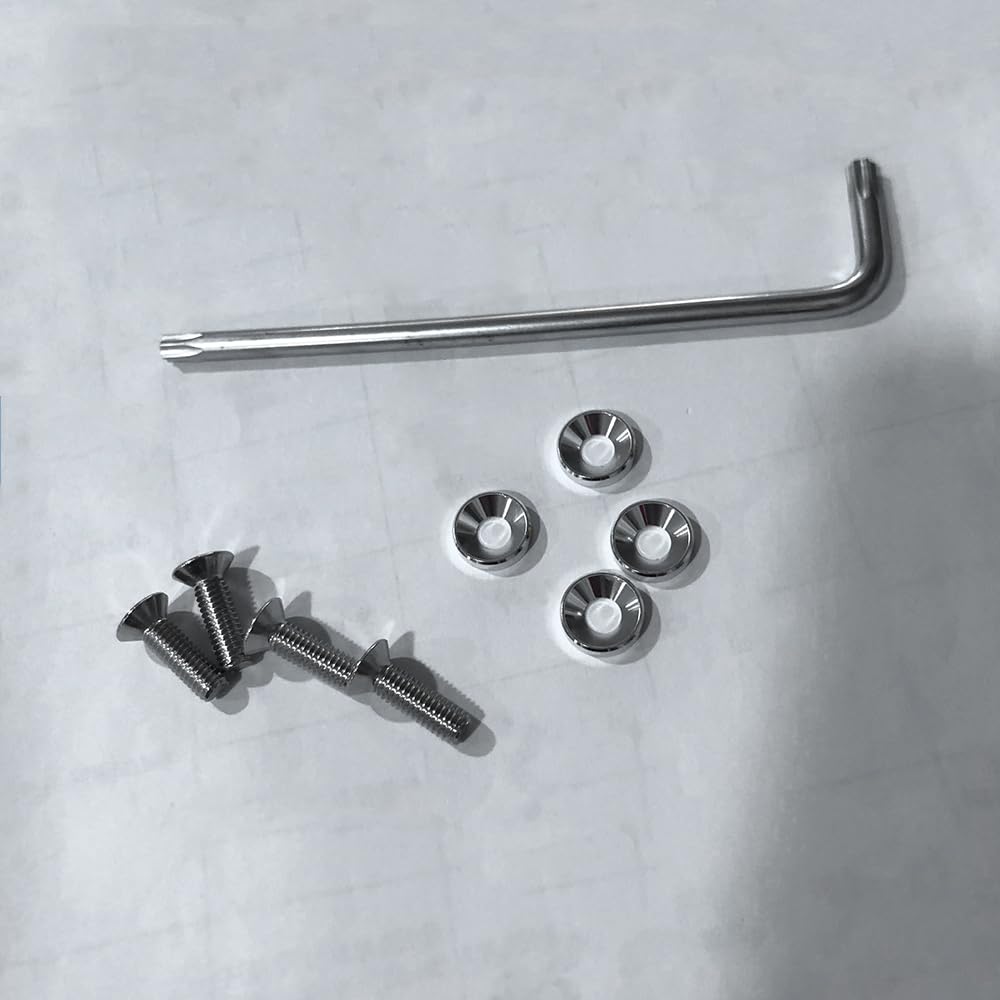 LOYELEY Болты M6 для защиты от кражи номерного знака автомобиля, винты, болты безопасности для рамки номерного знака (Серебряный)