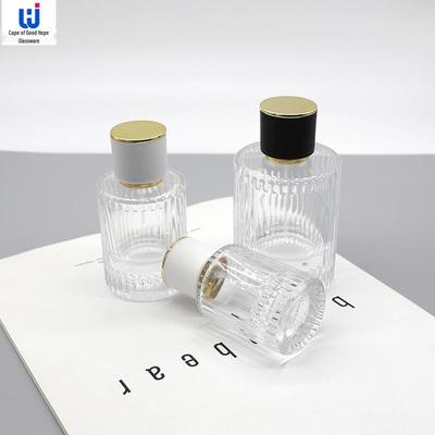 Флакон-спрей для образцов духов 50 мл, прозрачный, с вертикальной полоской