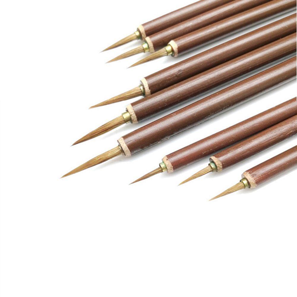 Металлическая Канцелярия Искусство Беличья Шерсть Каллиграфическая Кисть Крючок Линия Ручка Кисть для Красок Кисть-Ручка