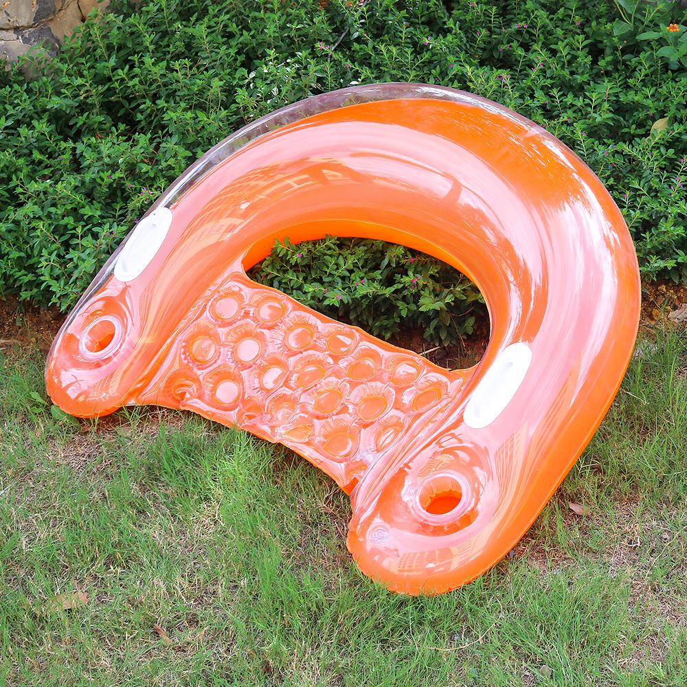 Складной полосатый гамак для бассейна: Надувной матрас-реклайнер нового стиля с сеткой