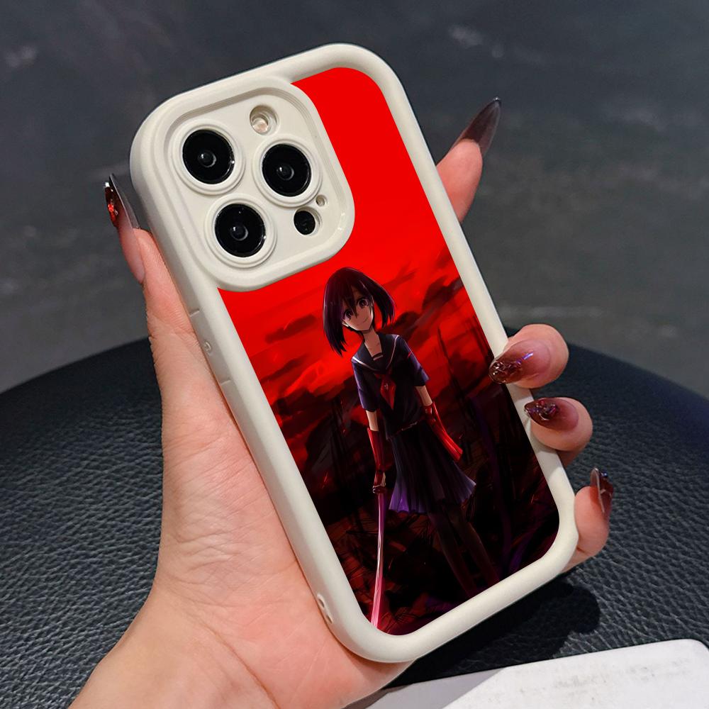 Akame Kurome Thicken TPU Mobile Phone Case for iPhone 17 16 15 14 13 12 11 Air Pro Max Plus Colorful Cover