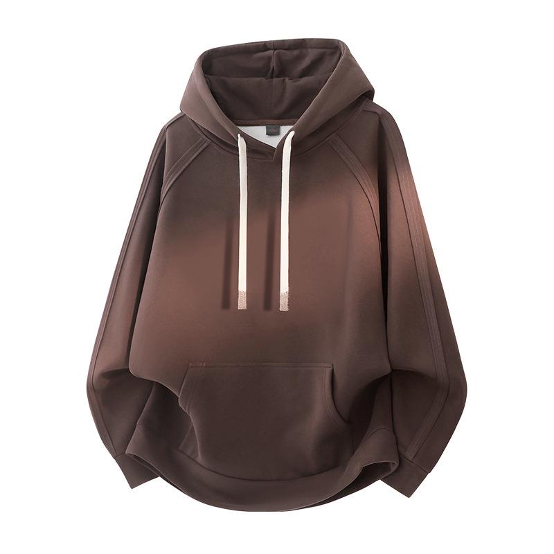 Men's 2026 Heavyweight Cotton Hoodie: Solid Color, Long Sleeve, Loose Fit for Spring/Autumn, Simple Casual High-End Feel