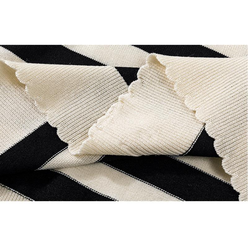 Женские топы с длинными рукавами и v-образным вырезом больших размеров, весенне-осенняя блузка, трикотаж в полоску