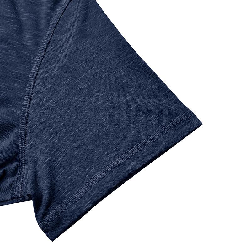 Летняя новая мужская однотонная рубашка с короткими рукавами Хенли футболка модные универсальные топы