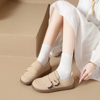 CRLAYDK Классические слипоны для женщин, кроссовки, повседневные замшевые туфли на плоской подошве с застежкой-липучкой, удобные для вождения и ходьбы