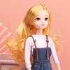 Голова куклы BJD 1/6 с золотисто-коричневыми черными волосами для 30см куклы, шарнирная, 3D глаза, красная европейская, DIY головной убор для аксессуаров антикварной куклы