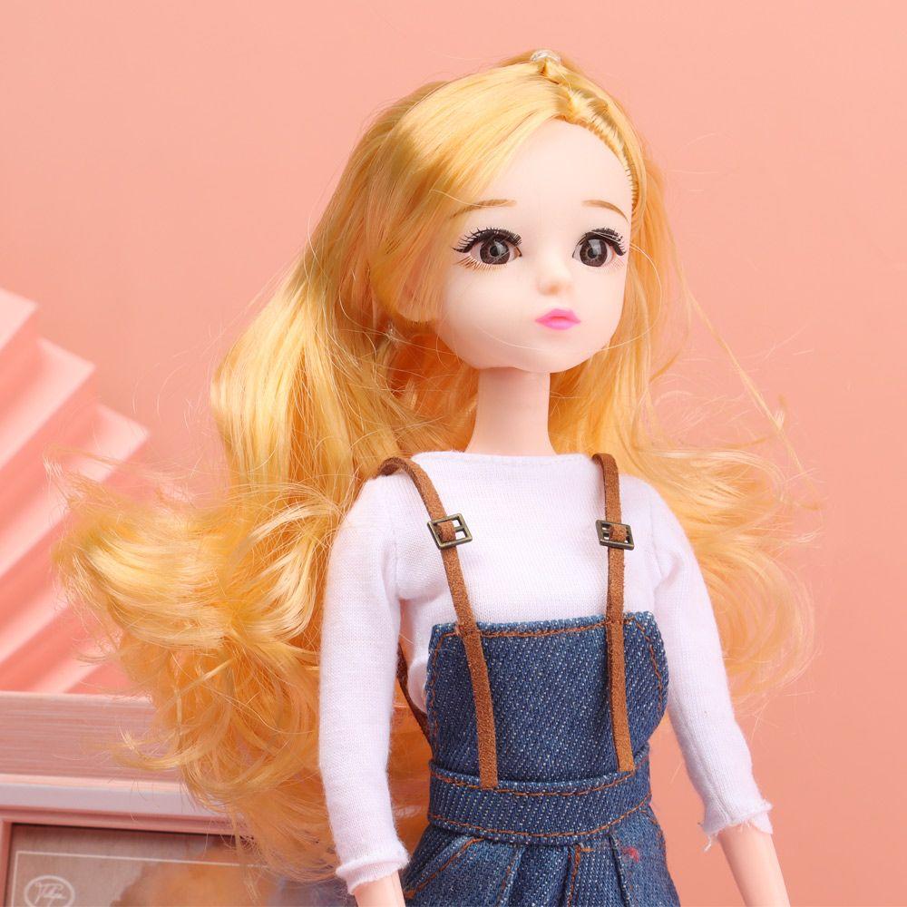 Голова куклы BJD 1/6 с золотисто-коричневыми черными волосами для 30см куклы, шарнирная, 3D глаза, красная европейская, DIY головной убор для аксессуаров антикварной куклы