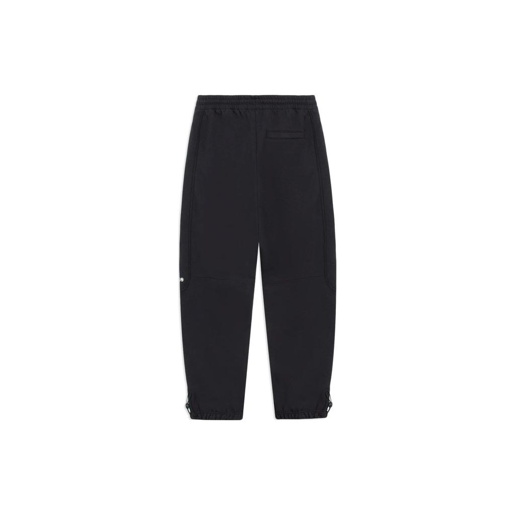 Li-Ning Badfive осенняя серия, однотонные свободные повседневные вязаные спортивные штаны с манжетами, мужские брюки черного цвета AKLS643-2