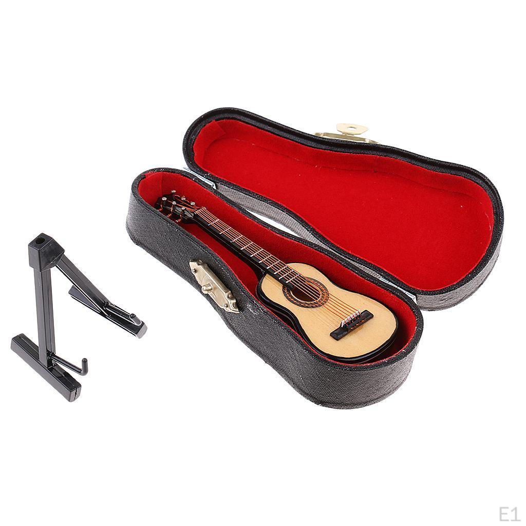 1/10 Miniature Guitar Model, Mini Model Ornaments Music Instrument Decor Collection