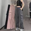 2024 Women's French Wide-Leg Overalls: Casual Loose-Fit Sports Pants for Spring & Autumn