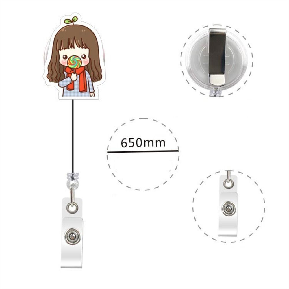 Зажимы для бейджей Держатель для значка медсестры Держатель для удостоверения личности молодой девушки Выдвижной шнурок для бейджа Бейдж