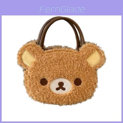 Плюшевая мультяшная сумка через плечо Rilakkuma для повседневного использования с отделениями для подростков и женщин