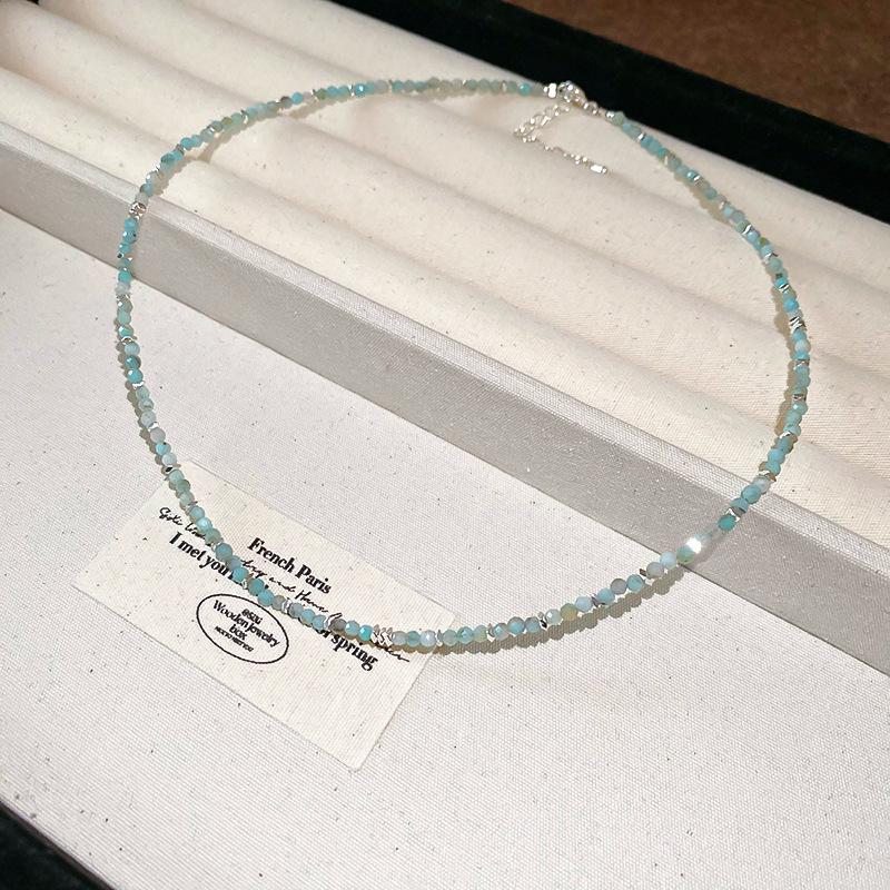 Роскошное хрустальное колье из агата и жемчуга - Этническая цепочка для ключицы