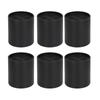 6PCS Furniture Leg Extender Plastic Round 4in Rise Black Furniture Risers for Home Office Sofa