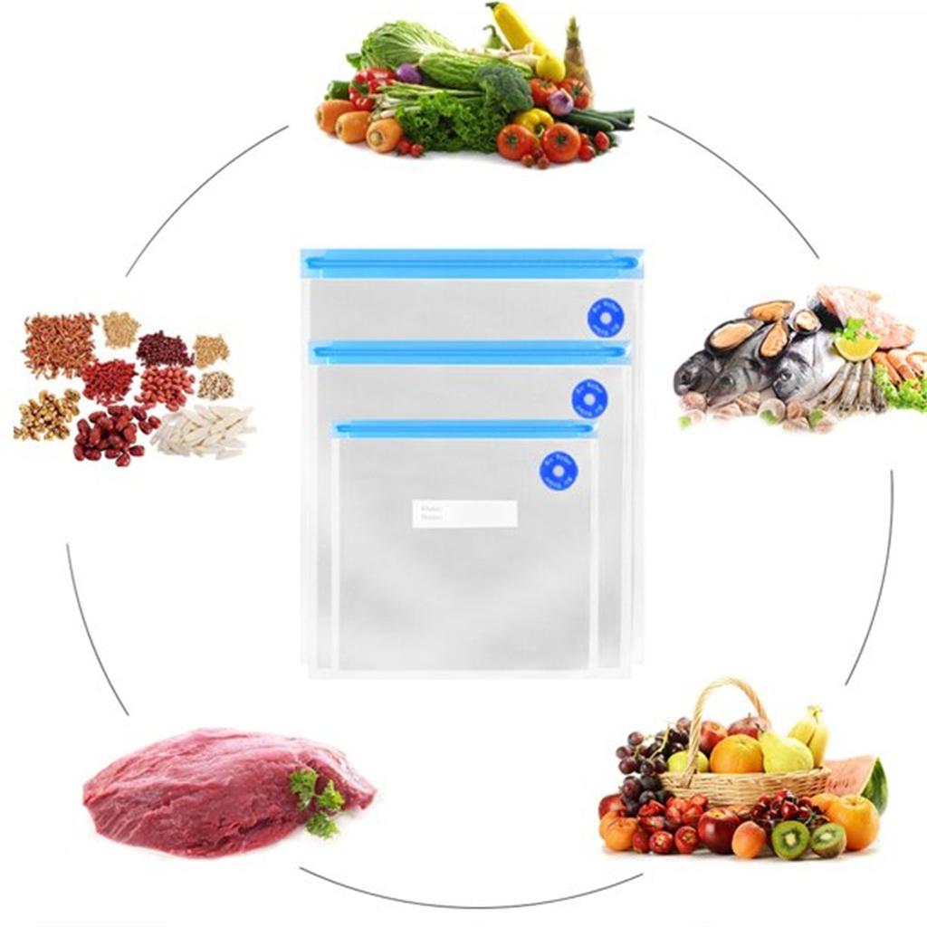 Набор многоразовых пакетов Sous Vide, пакеты для пищевых продуктов, не содержащие бисфенола-А, вакуумные пакеты для хранения, герметичные пакеты для хранения