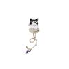 High-end Anti-glare Brooches Water GunsKitten Brooches Cute and High-end Women's Suit Pins and Accessories