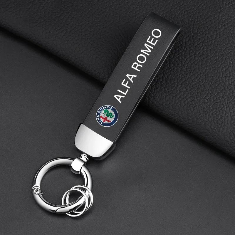 Автомобильные наклейки Для Alfa Romeo Автотовары 3D Металлическая эмблема для стайлинга автомобиля Брелок Кольца для брелка Для alfa romeo 159 147 156 giulietta