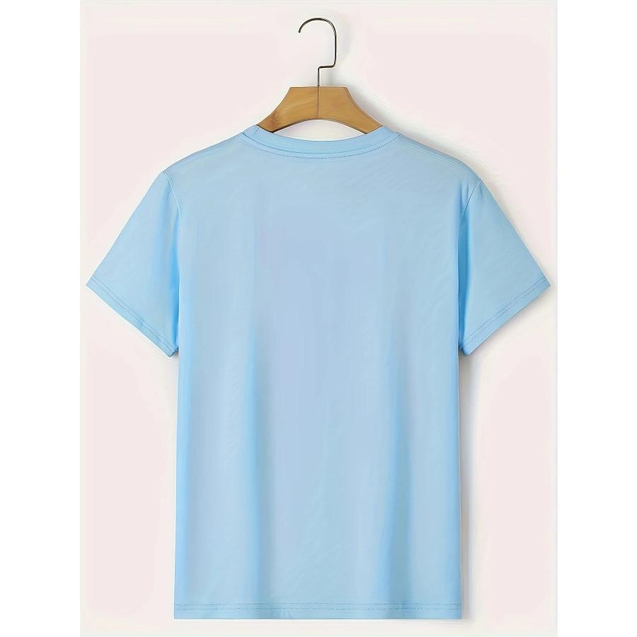 Men's Summer Loose Size 100% Cotton California Print Slim Fit Casual Round Neck Short Sleeve T-shirt Top