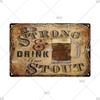Retro Metal Plate Drink Tin Sign Funny Beer Wine Lover Vintage Metal Plaque for Bar Pub Club Kitchen Home Man Cave Wall Decor
