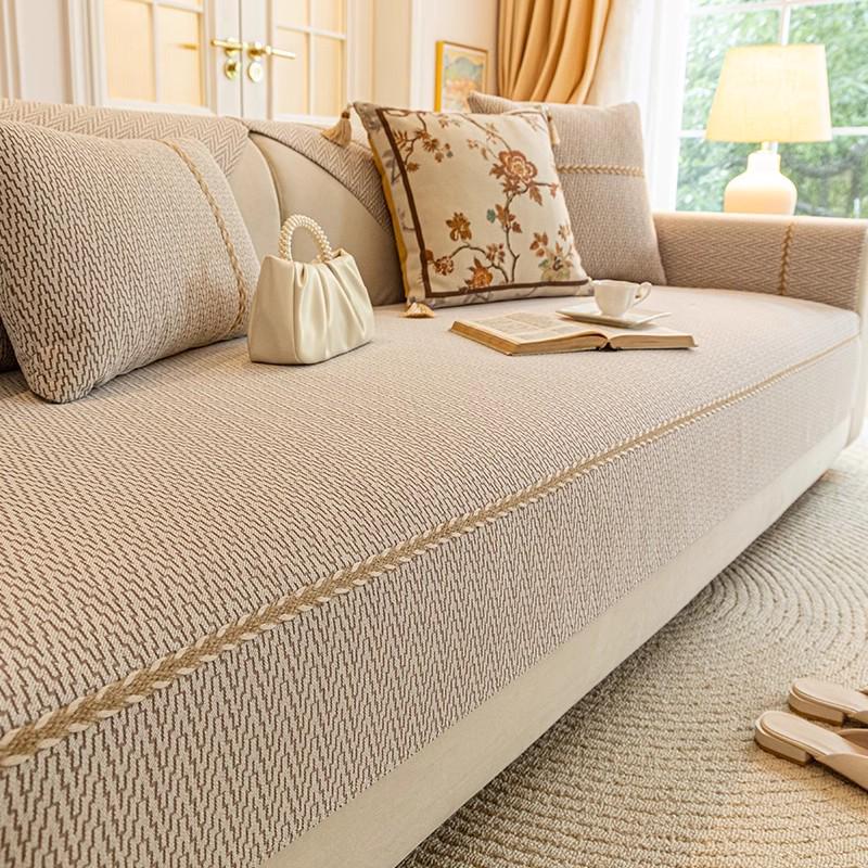 Чехол для дивана из французской кремовой кожи 2025: Элегантный, Нескользящий, Всесезонный Защитник Подушки