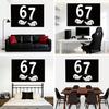 One set of "67" themed backdrop fabric, birthday decoration for children aged 6-7, backdrop fabric, festive background banner