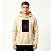 Men's Vintage Red Sun Rune Graphic Print Long Sleeve Pullover Hoodie Casual Loose Hooded Sweatshirt