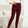 Женские зимние леггинсы с утолщенной плюшевой подкладкой, с высокой посадкой, однотонные, брюки, стройнящие ягодицы