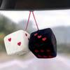 Автомобильные плюшевые игральные кости, детские игрушки, ретро-квадратные плюшевые подвесные зеркала, пушистые игральные кости, украшения для интерьера автомобиля, аксессуары