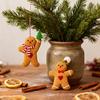 6 Pcs Gingerbread Man Ornaments Fabric Gingerbread Figurine Christmas Tree Decorations for Holiday Home