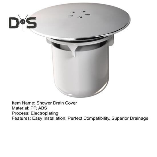 Хромированная крышка сливного отверстия для душа Простая установка погружного стакана Быстрый слив Сменная крышка сифона британского стандарта