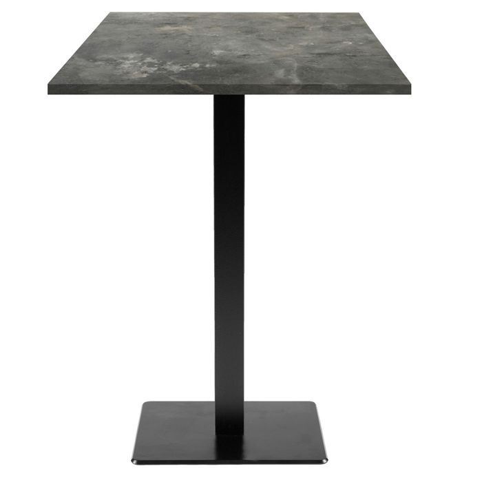 60 X 60 Cm High Table - Milan Model In Metallic Stone
