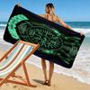 Custom Viking Print Beach Towel, Large Soft Quick Dry Towel for Beach Camping Swimming