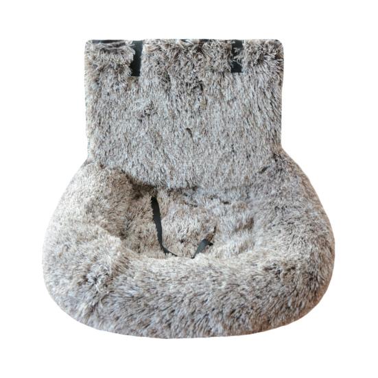 Лежанка для собаки в машину Пушистое сиденье для питомца с ремнями безопасности Нескользящая дорожная лежанка для собаки для путешествий на машине Подушка для питомцев, которую можно стирать для дома, поездки на машине, маленьких и больших собак