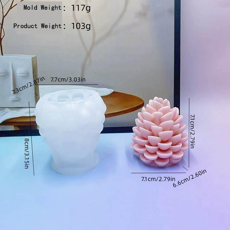 3D Свеча-шишка Силиконовая Форма DIY Рождественское Украшение Поделки Подарочные Инструменты для Изготовления Мыла Гипса Смолы Формы для Заливки Декор для Дома