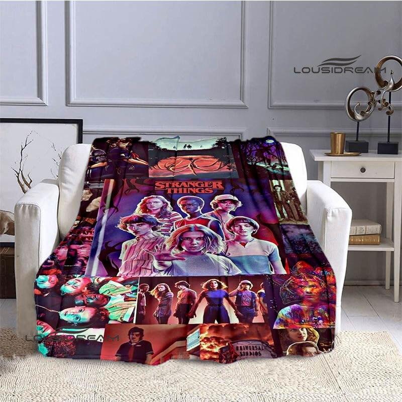 Плед 'Очень странные дела' Классический принт Тонкий плед Фланель Мягкий и удобный Домашний Плед для путешествий Подарок на день рождения Плед для кровати