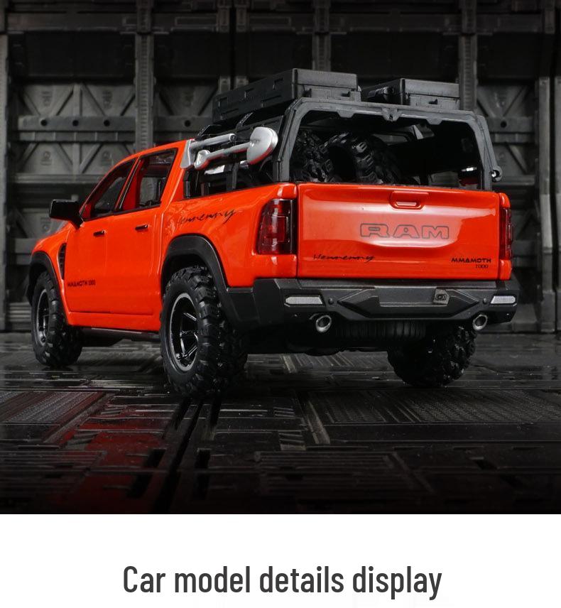 Zhongyuanxing 21024 Alloy Pull-back Off-road Pickup Toy with Sound and Light