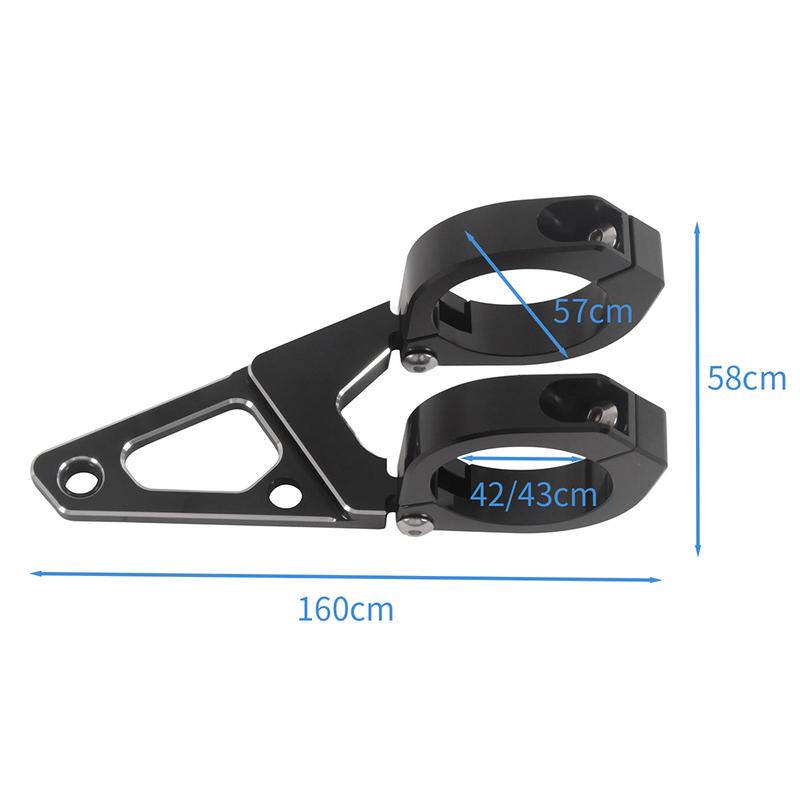 For BMW K Series K100 K75 42MM-43MM Motorcycle Headlight Mount Bracket Cafe Racer Front Fork Tubes Mount Round Aluminum Black