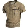Винтажная футболка Christian Jesus 3D Printed Casual Short Sleeve Oversize Cross Tops Футболка Летняя модная уличная мужская футболка